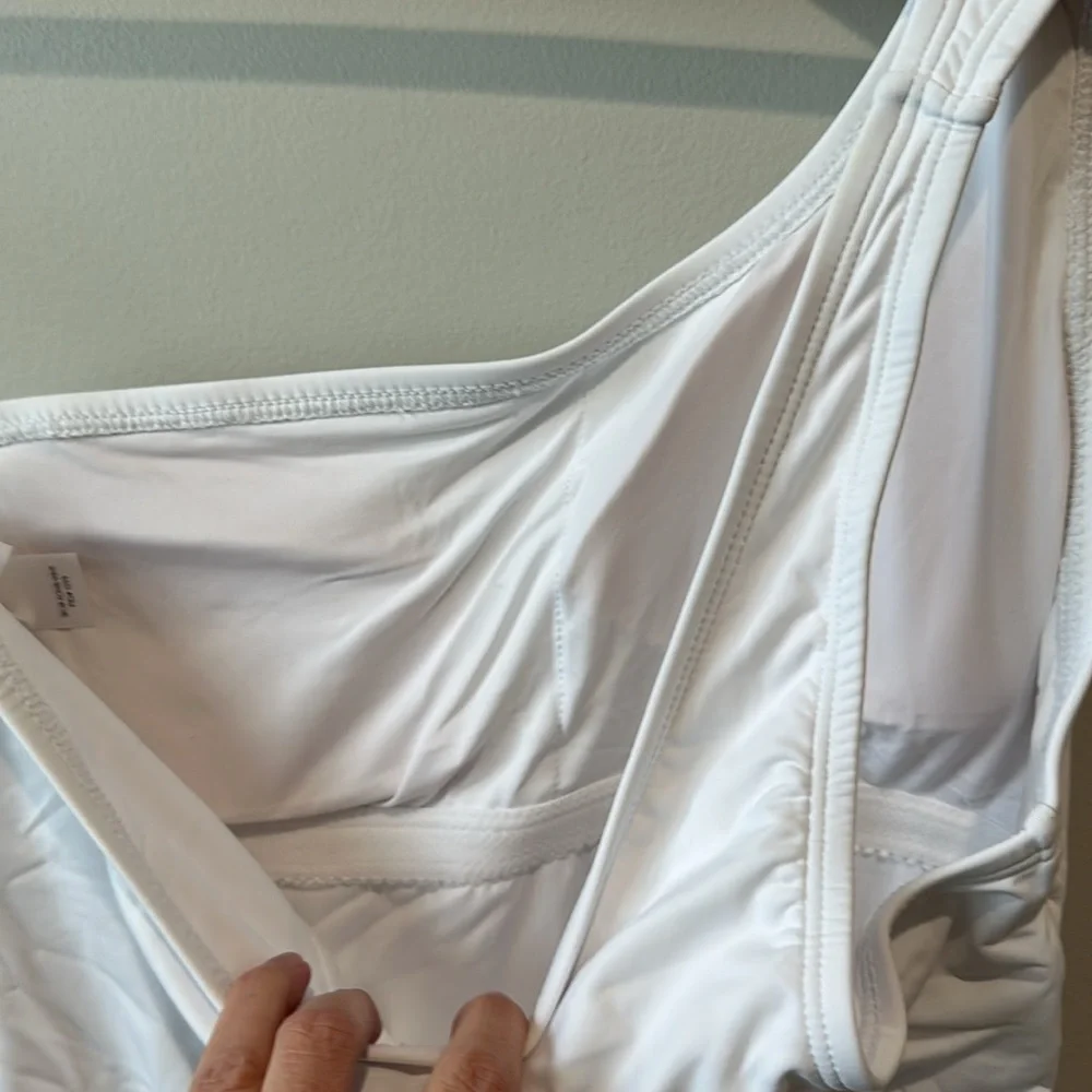 NWT Andie Nantucket One Shoulder One Piece in White M - Picture 7 of 8